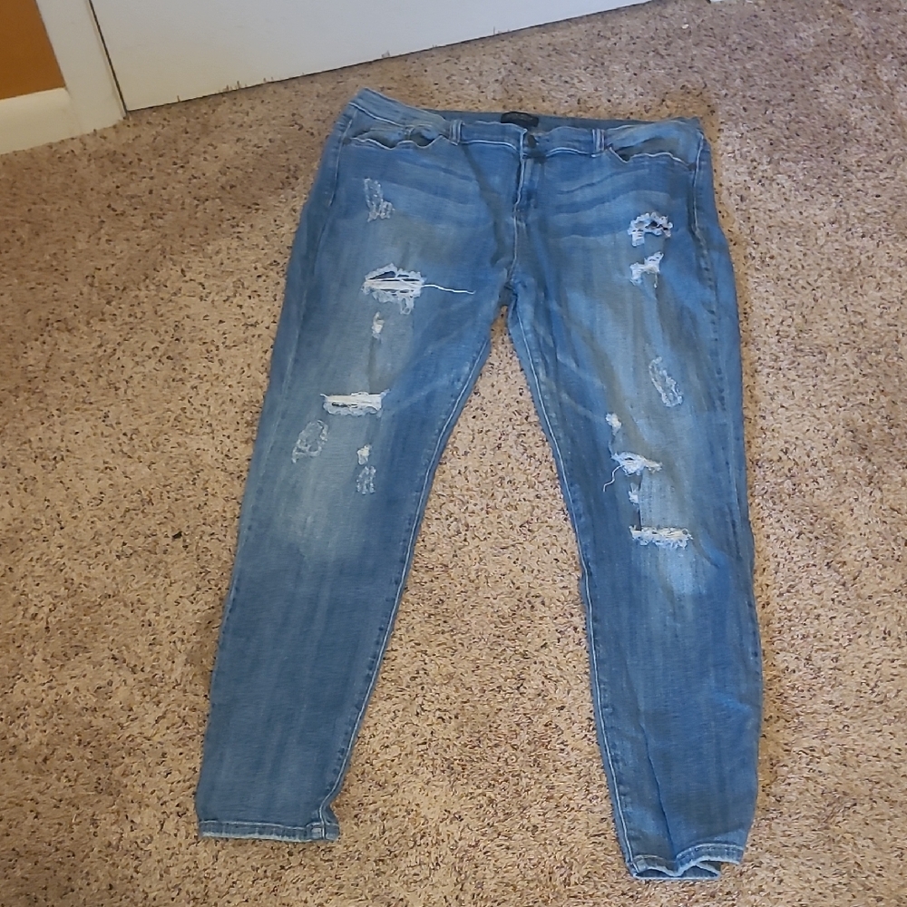 Judy Blue Skinny Distressed Blue Jeans